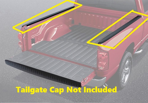 Mopar ABS composite Bed Rail Caps 02-08 Dodge Ram SB